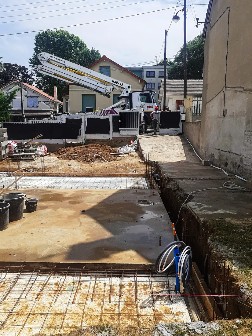 Construction d'une maison, Viry-Châtillon : travaux en cours, photo 2