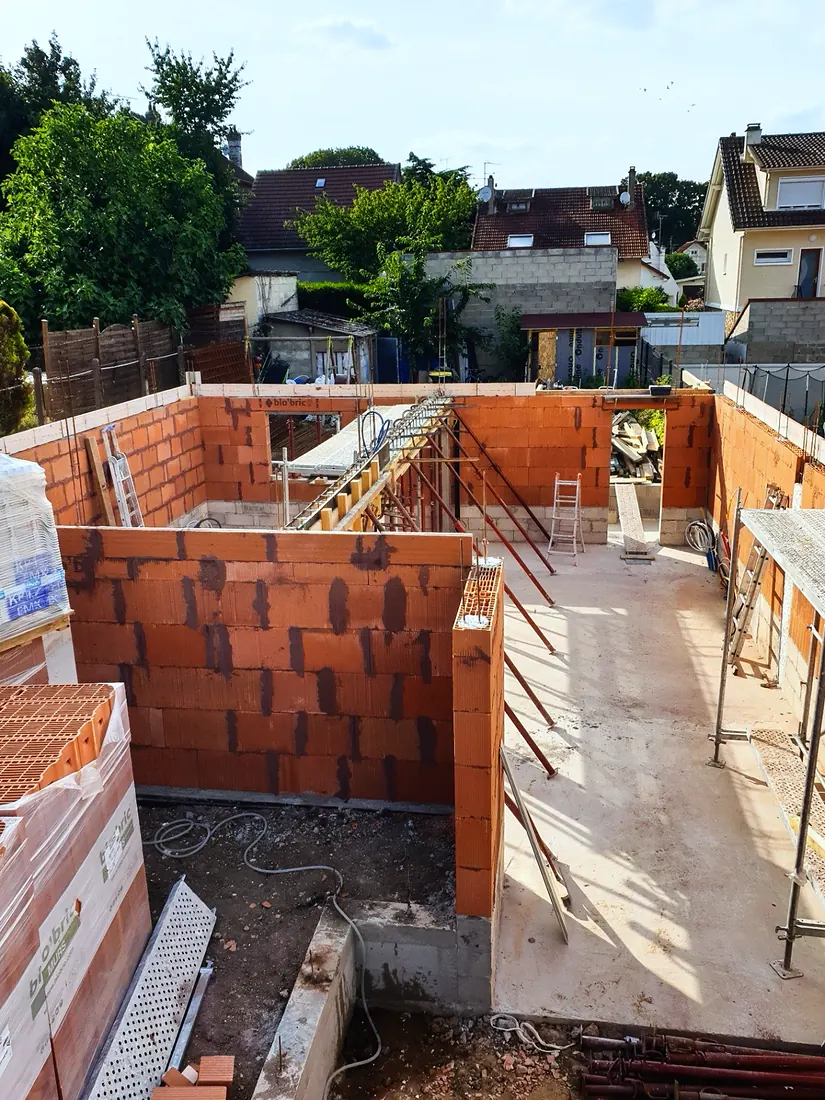 Construction d'une maison, Viry-Châtillon : travaux en cours, photo 5